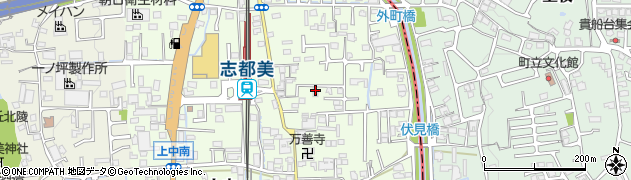 奈良県香芝市上中458周辺の地図