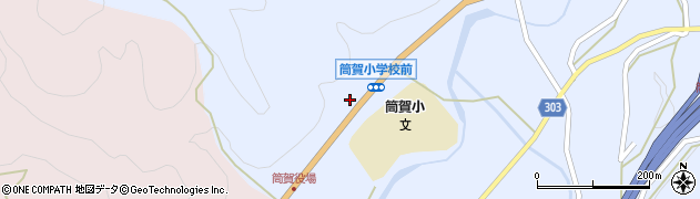 安芸太田町筒賀支所周辺の地図