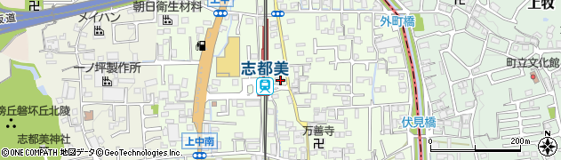 奈良県香芝市上中324周辺の地図
