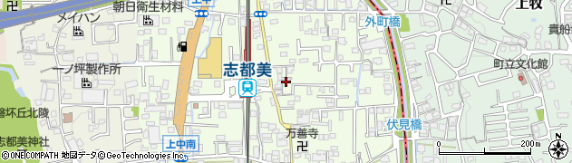 奈良県香芝市上中347周辺の地図