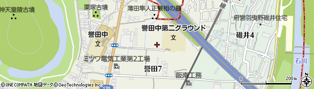 大阪府羽曳野市誉田7丁目周辺の地図