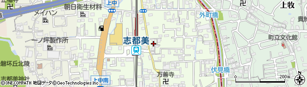 奈良県香芝市上中344周辺の地図