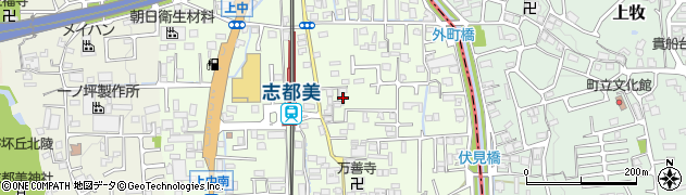 奈良県香芝市上中341周辺の地図