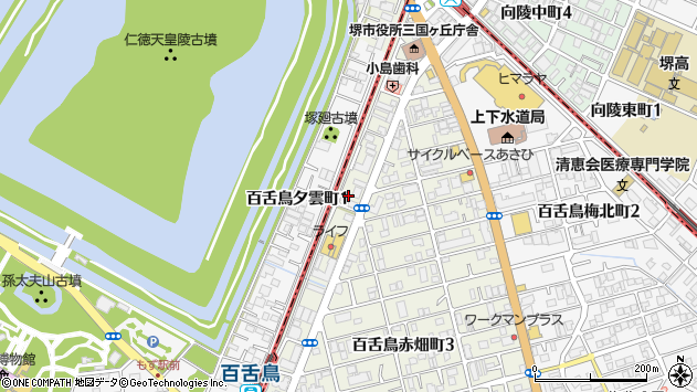 〒591-8037 大阪府堺市北区百舌鳥赤畑町の地図