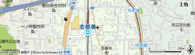 奈良県香芝市上中343周辺の地図