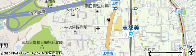 奈良県香芝市上中110周辺の地図
