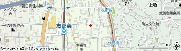 奈良県香芝市上中462周辺の地図