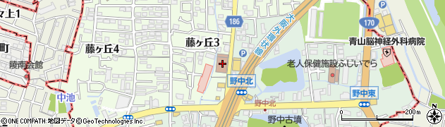 藤井寺郵便局周辺の地図
