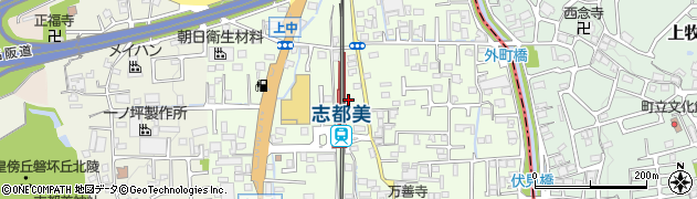 奈良県香芝市上中325周辺の地図