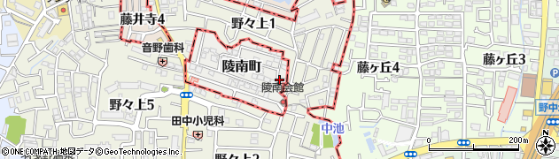 大阪府藤井寺市陵南町1周辺の地図