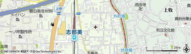 奈良県香芝市上中461周辺の地図
