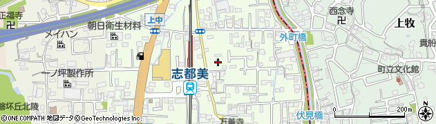 奈良県香芝市上中336周辺の地図