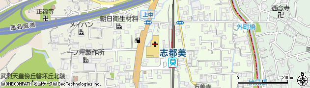 奈良県香芝市上中156周辺の地図