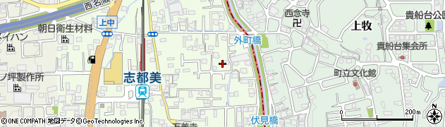 奈良県香芝市上中464周辺の地図