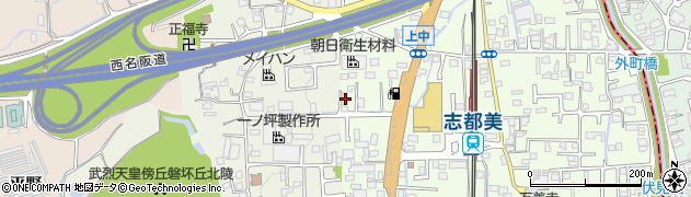 奈良県香芝市上中108周辺の地図