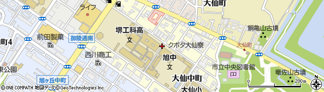 大阪府堺市堺区大仙中町周辺の地図