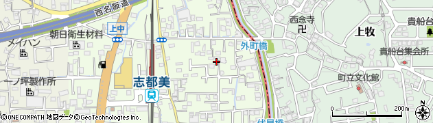 奈良県香芝市上中465周辺の地図