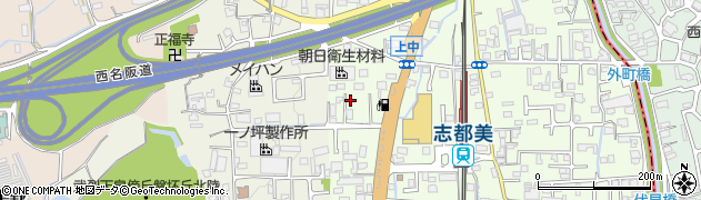 奈良県香芝市上中106周辺の地図
