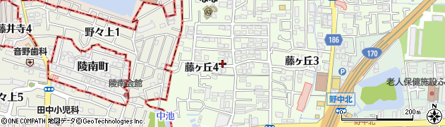 大阪府藤井寺市藤ヶ丘周辺の地図