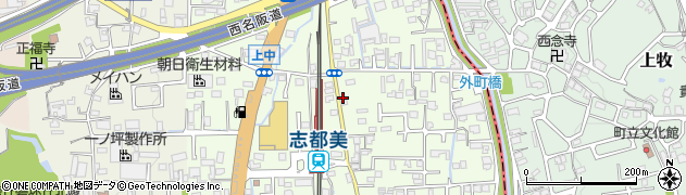奈良県香芝市上中332周辺の地図