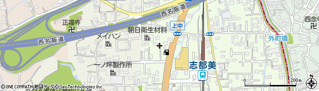 奈良県香芝市上中104周辺の地図
