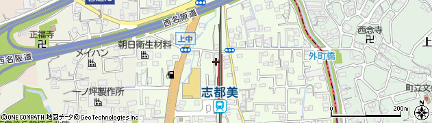 奈良県香芝市上中178周辺の地図
