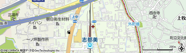 奈良県香芝市上中179周辺の地図