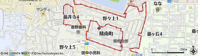 大阪府藤井寺市陵南町3周辺の地図