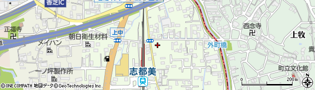 奈良県香芝市上中335周辺の地図