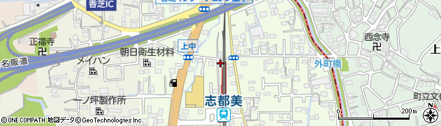 奈良県香芝市上中177周辺の地図