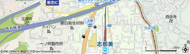 奈良県香芝市上中163周辺の地図