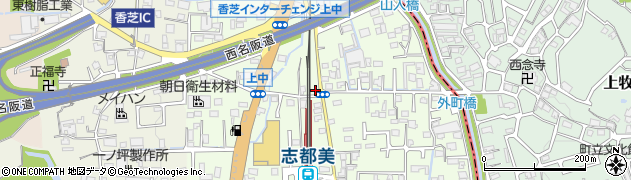 奈良県香芝市上中175周辺の地図