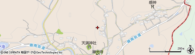 岡山県浅口市金光町上竹周辺の地図