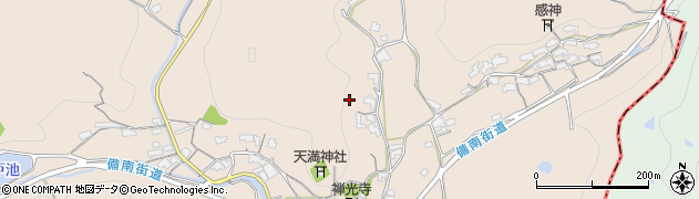 岡山県浅口市金光町上竹周辺の地図