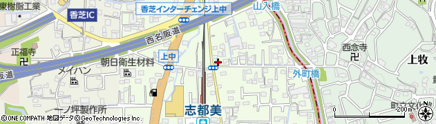 奈良県香芝市上中483周辺の地図