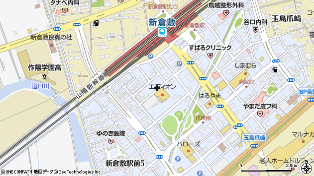 〒710-0253 岡山県倉敷市新倉敷駅前の地図