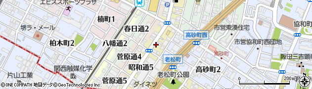 大阪府堺市堺区昭和通周辺の地図