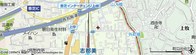奈良県香芝市上中481周辺の地図