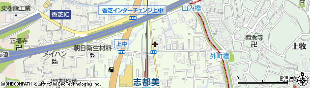 奈良県香芝市上中484周辺の地図