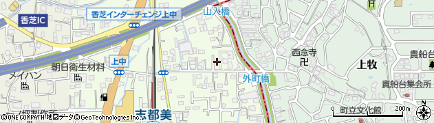 奈良県香芝市上中476周辺の地図
