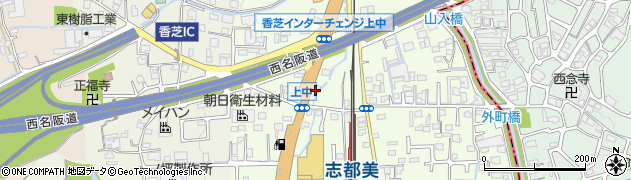 奈良県香芝市上中98周辺の地図