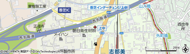 奈良県香芝市上中93周辺の地図