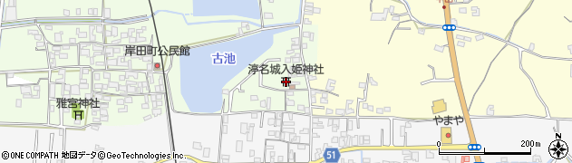 渟名城入姫神社周辺の地図