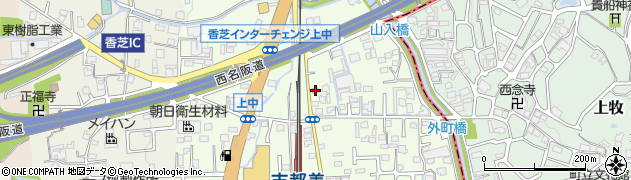 奈良県香芝市上中485周辺の地図