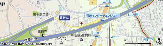 奈良県香芝市上中52周辺の地図