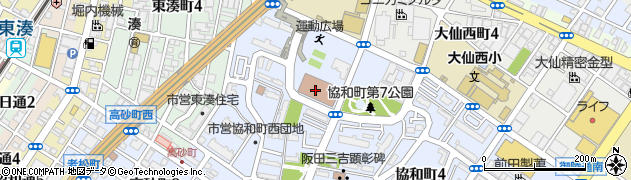 堺市立　人権ふれあいセンタースポーツ・文化交流ホール周辺の地図