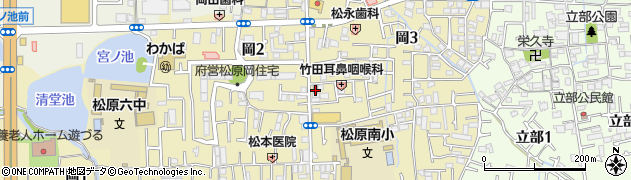 松原岡郵便局 ＡＴＭ周辺の地図