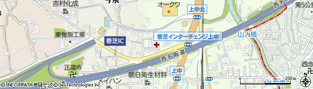 奈良県香芝市上中50周辺の地図