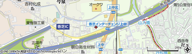 奈良県香芝市上中58周辺の地図
