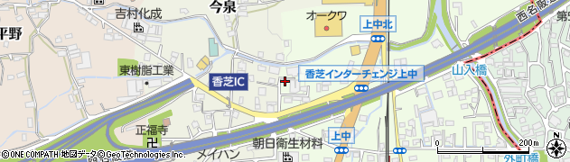奈良県香芝市上中51周辺の地図